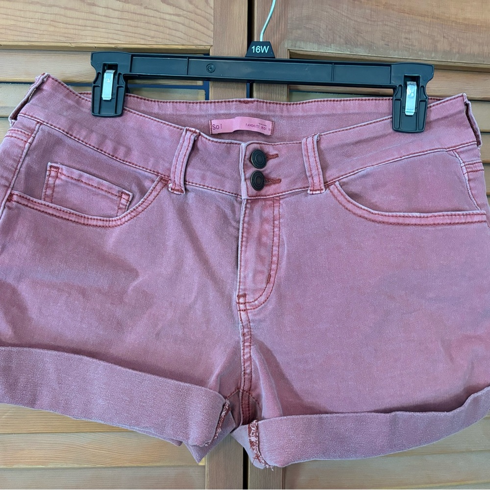 Women's Pink Denim Shorts